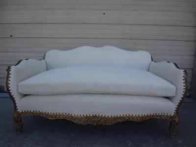 19th Century French R gence Style Giltwood Loveseat or Sofa