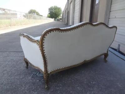 19th Century French R gence Style Giltwood Loveseat or Sofa
