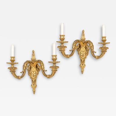 19th Century French R gence Style Ormolu Dappliques Wall Lights c 1830
