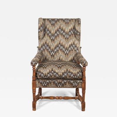 19th Century French Reclining Wingback Armchair