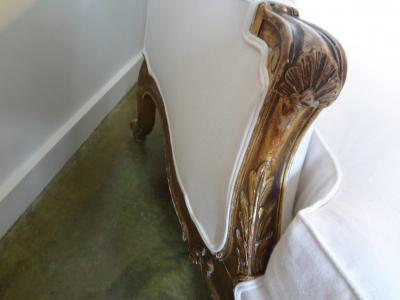 19th Century French Regence Giltwood Marquise Chair