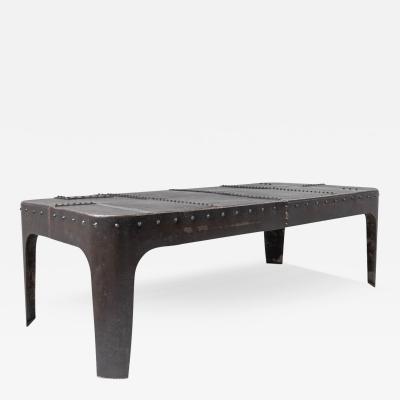 19th Century French Riveted Industrial Table