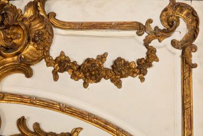 19th Century French Rococo Louis XV Carved Giltwood Trumeau Mirror 80 H