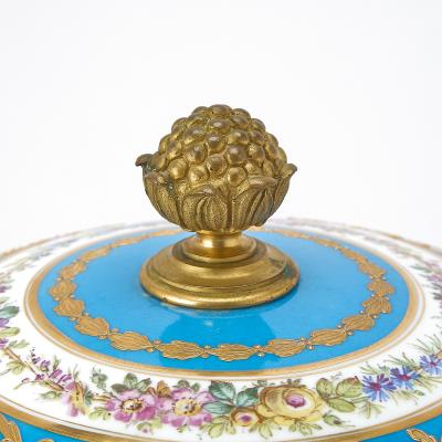 19th Century French S vres Porcelain Covered Decorative Potpourri Urn