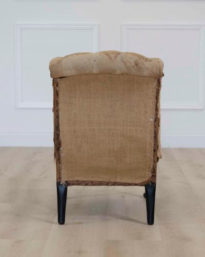 19th Century French Slipper Chair Ready to Upholster