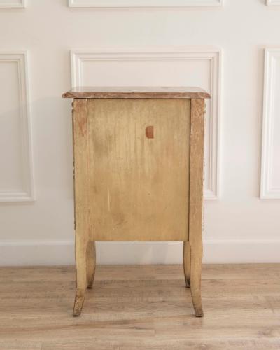 19th Century French Transition Style Half Chest of Drawers with Marble Top