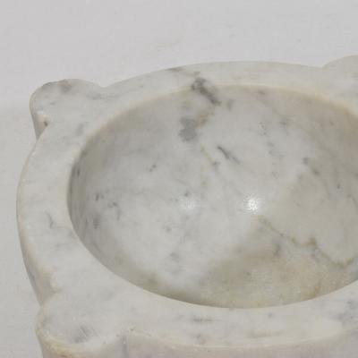 19th Century French White Marble Mortar
