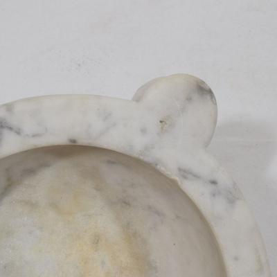19th Century French White Marble Mortar