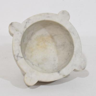 19th Century French White Marble Mortar