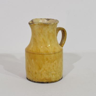 19th Century French Yellow Glazed Earthenware Water Jug