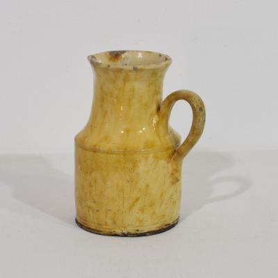 19th Century French Yellow Glazed Earthenware Water Jug