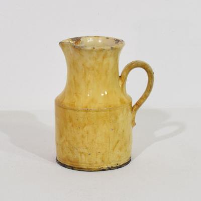 19th Century French Yellow Glazed Earthenware Water Jug