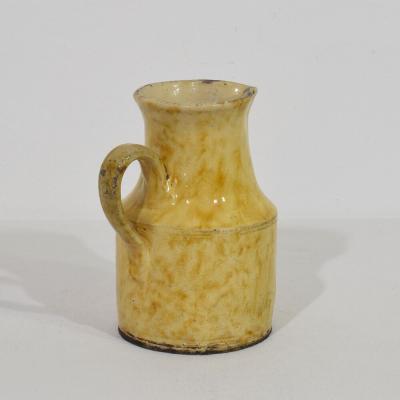 19th Century French Yellow Glazed Earthenware Water Jug
