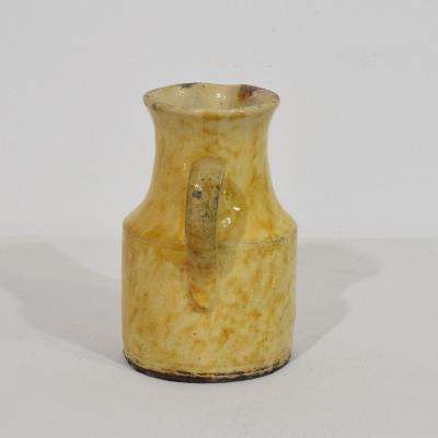 19th Century French Yellow Glazed Earthenware Water Jug
