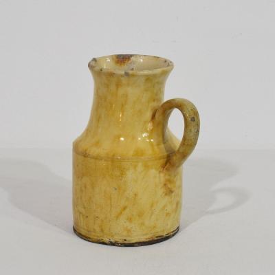 19th Century French Yellow Glazed Earthenware Water Jug