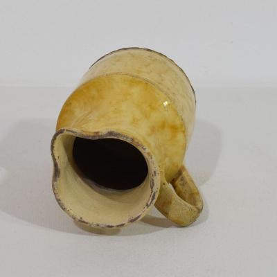 19th Century French Yellow Glazed Earthenware Water Jug