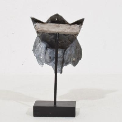 19th Century French Zinc Mythical Lion Wolf Head Fragment