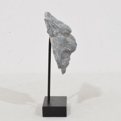 19th Century French Zinc Mythical Lion Wolf Head Fragment