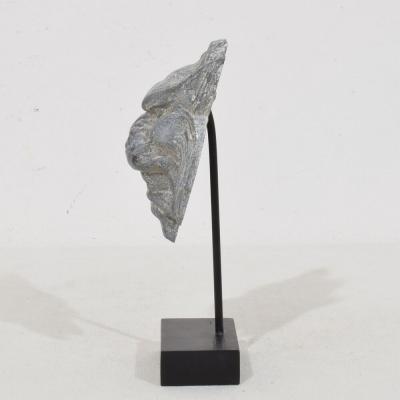 19th Century French Zinc Mythical Lion Wolf Head Fragment