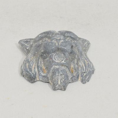 19th Century French Zinc Mythical Lion Wolf Head Fragment