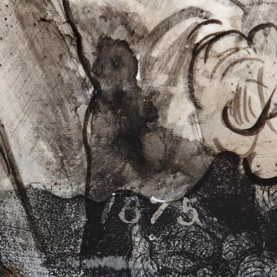 19th Century French enamel plaque depicting The Finding of Moses