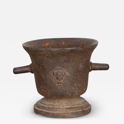 19th Century George III Cast Iron Mortar