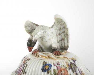 19th Century German Pair Gilt Painted Urns