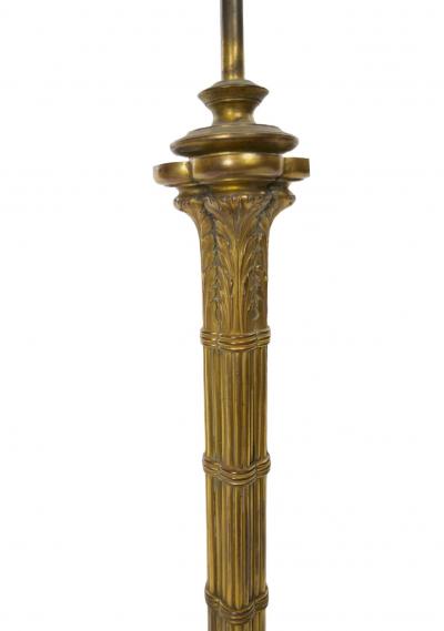 19th Century Gilt Bronze Candlestick Style Table Lamp