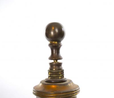 19th Century Gilt Bronze Candlestick Style Table Lamp