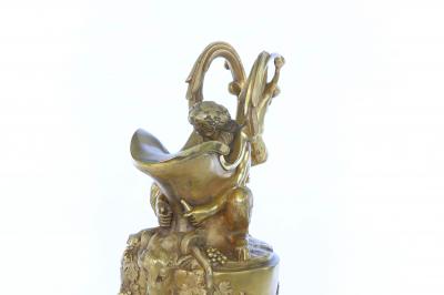 19th Century Gilt Bronze Ormolu Amphora Ewer