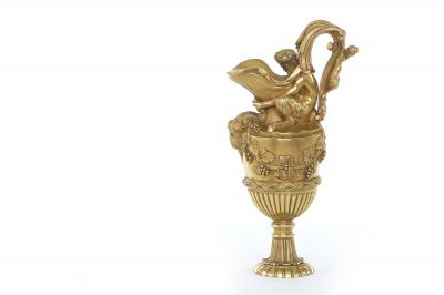 19th Century Gilt Bronze Ormolu Amphora Ewer