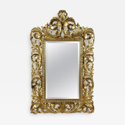 19th Century Gilt Florentine Mirror Open Worked Italy circa 1890