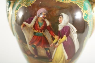 19th Century Gilt Porcelain Brass Bass Table Lamps