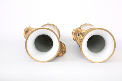 19th Century Gilt Porcelain Decorative Pair Vases