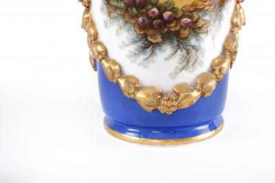 19th Century Gilt Porcelain Decorative Pair Vases