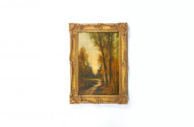 19th Century Gilt Wood Framed Oil Canvas Painting