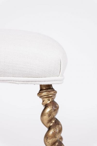 19th Century Giltwood Barley Twist Stool