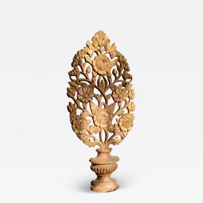 19th Century Giltwood Baroque Church Altar Vase