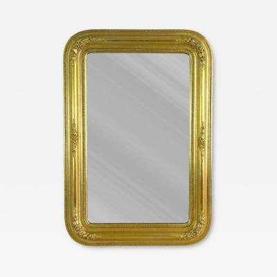 19th Century Golden Biedermeier Wall Mirror With Floral Design Austria ca 1840