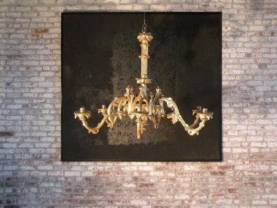 19th Century Gothic Revival Giltwood Chandelier