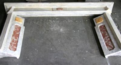 19th Century Gray White Brown Veined