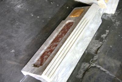 19th Century Gray White Brown Veined