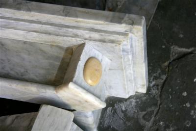 19th Century Gray White Brown Veined