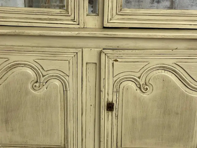 19th Century Gustavian Bookcase Cabinet Cupboard Antiqued Mirror French