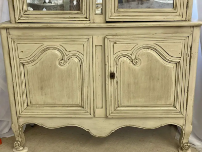 19th Century Gustavian Bookcase Cabinet Cupboard Antiqued Mirror French