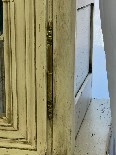 19th Century Gustavian Bookcase Cabinet Cupboard Antiqued Mirror French