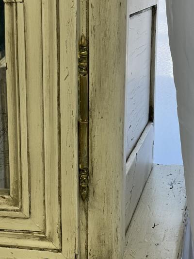 19th Century Gustavian Bookcase Cabinet Cupboard Antiqued Mirror French
