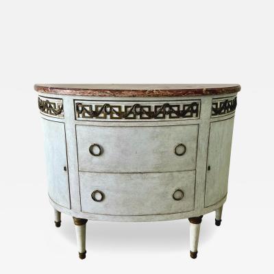 19th Century Gustavian Demi lune Commode