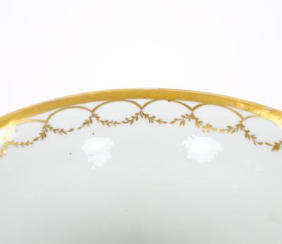 19th Century Hand Painted Paris Porcelain Cachepots with Gilt Details