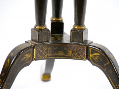 19th Century Hand painted Decorated Victorian Chinoiserie Tripod Side Table